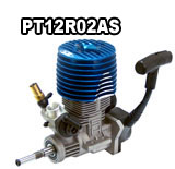 12 REAR EXHAUST ENGINE WITH PULL STARTER / BLUE HEAD, ABC, SLIDE