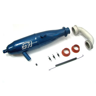 1/8 COMPELETE TUNED EXHAUST SYSTEM / BLUE PAINTED