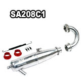 1/8 competition tuned exhaust system/polished/high RPMwith 3 cha