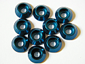 3mm Aluminum Cone Washer (Sapphire Blue) (10) 